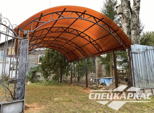 Автонавес для машины из поликарбоната №76 - фото 1706