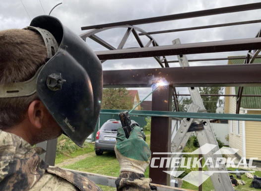 Навес из поликарбоната для машины усиленный №99 - фото 1946