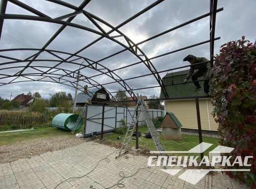 Навес из поликарбоната для машины усиленный №99 - фото 1944