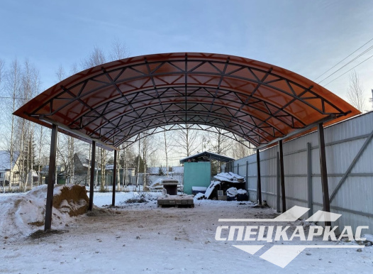 Навес для автомобиля арочного типа №57 - фото 1526
