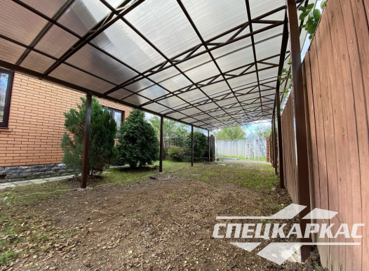 Односкатный навес для автомобилей (скат от соседа) №91 - фото 1868