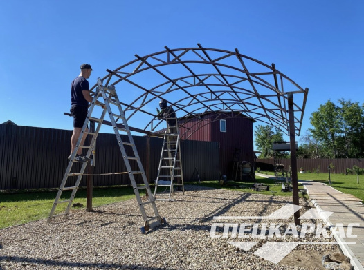 Навес для автомобиля из поликарбоната №20 - фото 1160